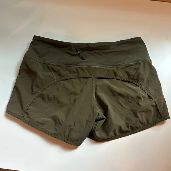 Lululemon Speed Up 4” Dark Olive - Picture 3 of 8